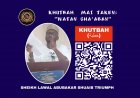 KHUTBAH  MAI TAKEN:- WATAN SHA'ABAN